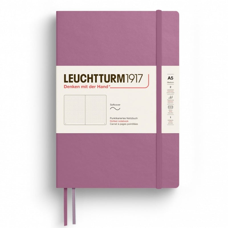 CAIET A5 PUNCTAT COPERTA FLEXIBILA DUSTY ROSE LEUCHTTURM CAIET A5 PUNCTAT COPERTA FLEXIBILA DUSTY ROSE LEUCHTTURM